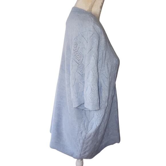 Croft & Barrow Short Sleeve Pointelle Sweater Plus Size 3X - Picture 4 of 8